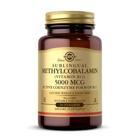 Solgar, Sublingual Methylcobalamin Vitamin B12, 5000 Mcg, 60 Nuggets Solgar