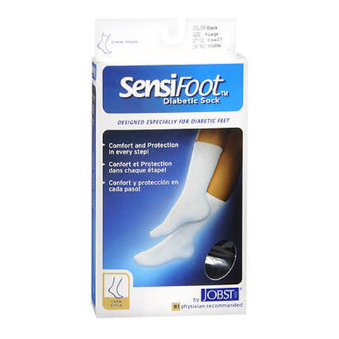 Sensifoot Men'S And Women'S Crew Style Diabetic Black Socks Extra Large 1 Each by Jobst