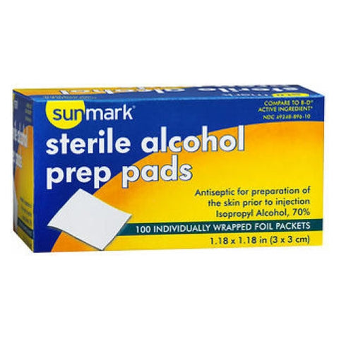 Sunmark, Sterile Alcohol Prep Pads, 100 each Sunmark