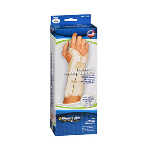Sport Aid, Deluxe Wrist Brace Left Medium, 1 Each Sport Aid