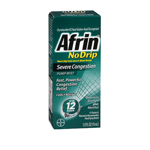Afrin, No Drip Pump Mist Severe Congestion, 0.5 oz Afrin