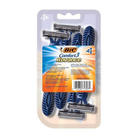 Bic, Comfort 3 Advance Shavers For Men, 4 each Bic