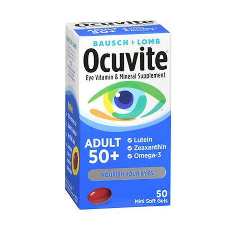 Bausch + Lomb, Ocuvite Adult 50+ Mini Soft Gels, 50 Caps Bausch + Lomb
