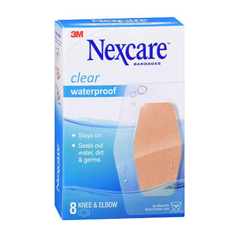 Nexcare, Bandages Waterproof Knee & Elbow 2.38 X 3.5 Inch Clear, 8 Each Nexcare