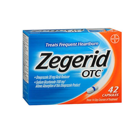 Zegerid Otc, Omeprazole And Sodium Bicarbonate Acid Reducer for Frequent Heartburn, 42 caps Zegerid Otc