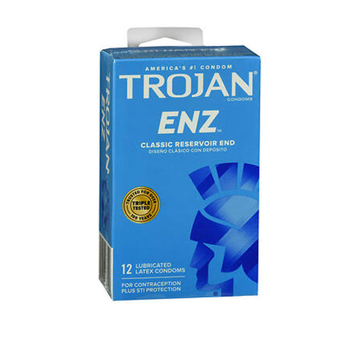 Trojan, Enz Lubricated Latex Condoms, 12 Count Trojan
