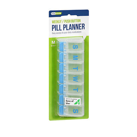 Ezy Dose, Pill Planner Weekly Push Button Medium, 1 Each Ezy Dose
