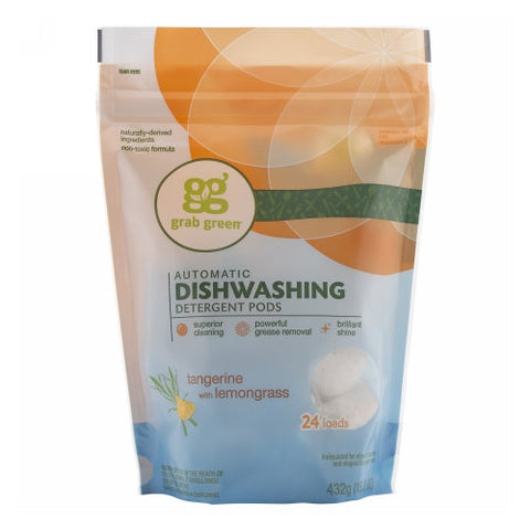 Grab Green, Automatic Dishwashing Detergent, Tangerine with Lemongrass 24 loads Grab Green