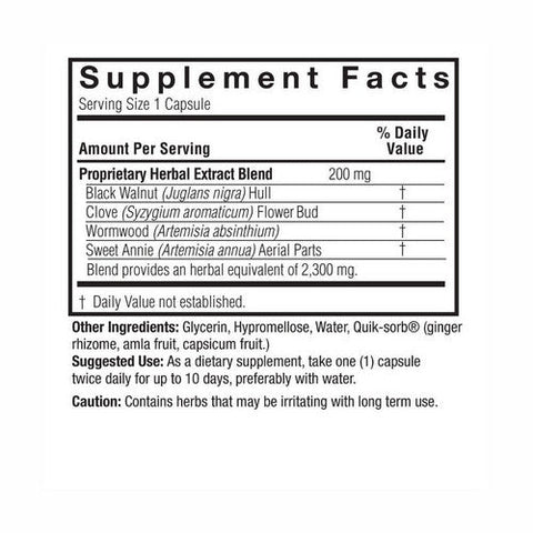 Nature's Answer, Black Walnut And Wormwood Extract, 90 Veg Caps Nature's Answer