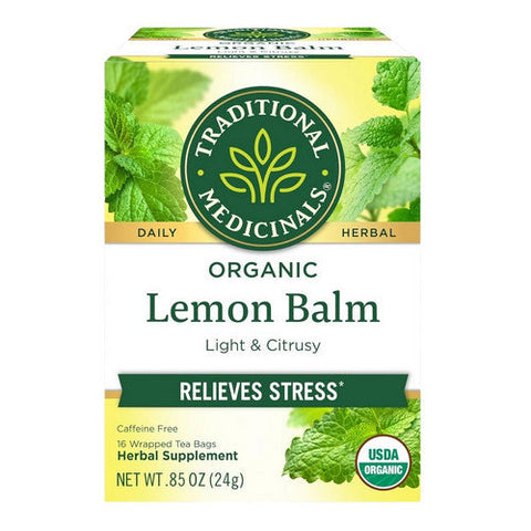 Traditional Medicinals, Organic Lemon Balm Herbal Tea, 16 Bags Traditional Medicinals