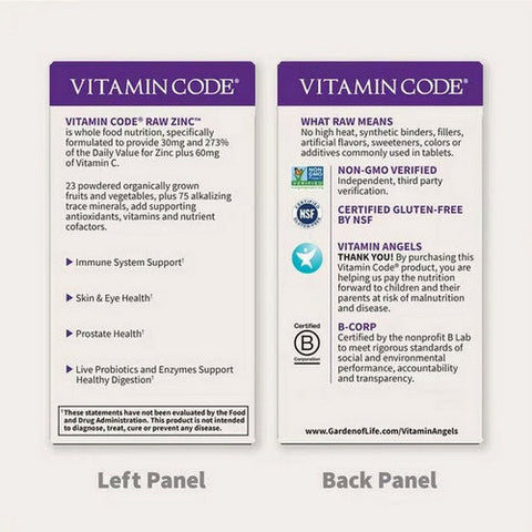 Garden of Life, Vitamin code, Raw Zinc 60 vcaps Garden of Life