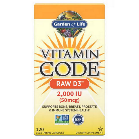 Garden of Life, Vitamin Code RAW D3, 5000 iu, 120 Veg Caps Garden of Life