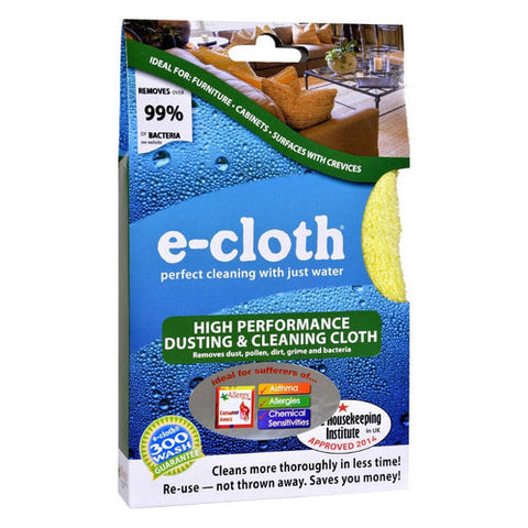 E-Cloth, High Performance Dusting and Cleaning Cloth, Count E-Cloth
