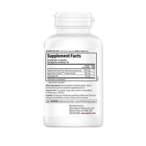 Kyolic, Aged Garlic Extract Red Yeast Rice Plus Coq10 Formula 114, 75 Caps Kyolic