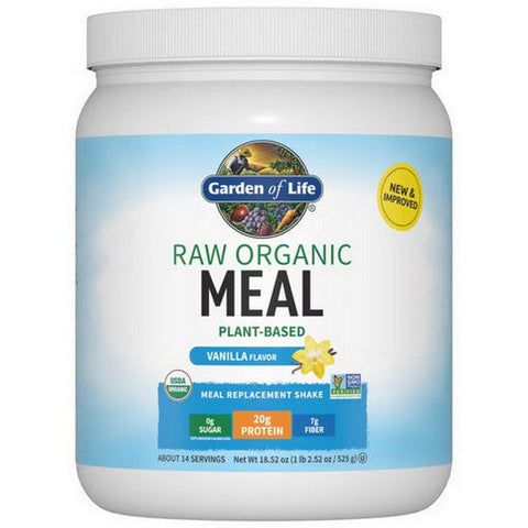 Garden of Life, Raw Organic Meal Replacement Protein Powder Vanilla, 525 Grams Garden of Life