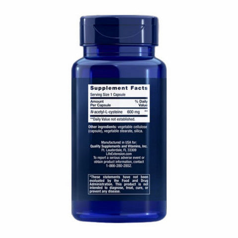 Life Extension, N-Acetyl-L-Cysteine, 600 mg, 60 Vcaps Life Extension