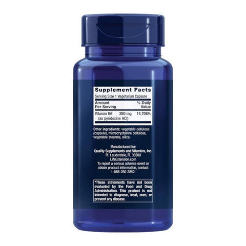 Life Extension, Vitamin B6, 250 Mg, 100 Veg Caps Life Extension