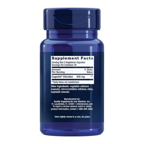 Life Extension, Citicoline (CDP-Choline), 250 mg, 60 Vcaps Life Extension