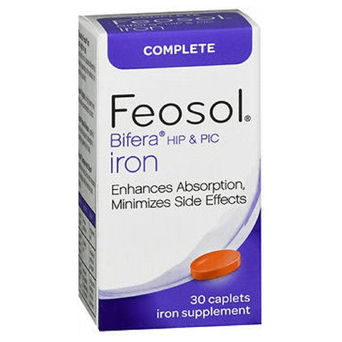Feosol, Complete Bifera Hip And Pic Iron Caplets, 30 Count Feosol