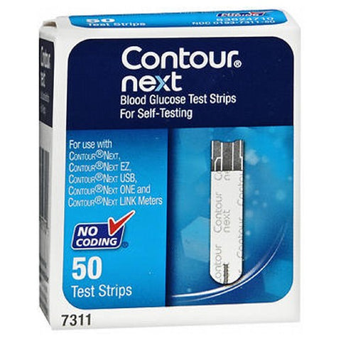 Contour, Next Blood Glucose Test Strips, Box Of 50 Contour
