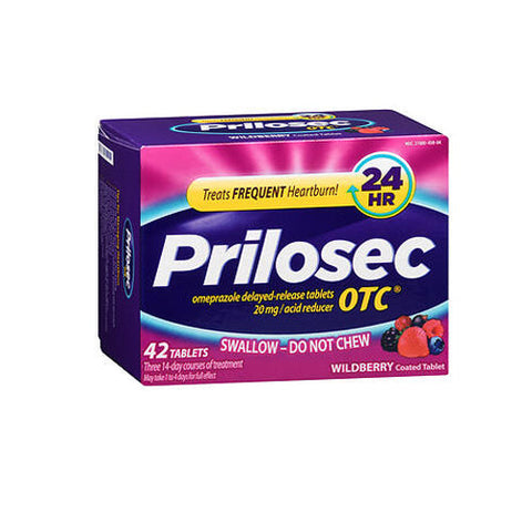 Prilosec Otc, Otc Acid Reducer Wildberry, 42 Tablets Prilosec Otc