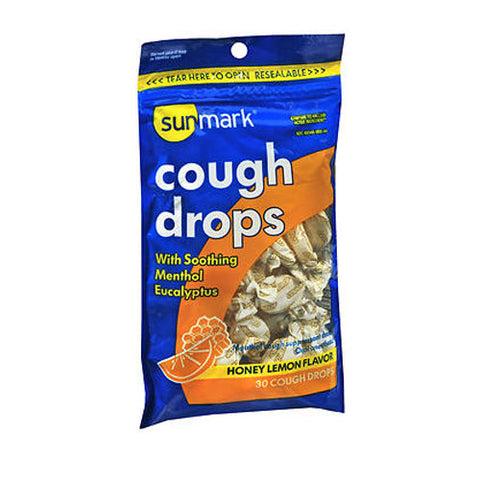 Sunmark, Cough Drops Honey Lemon Flavor, 30 Count Sunmark