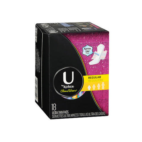 U By Kotex, Clean Wear Pads Regular, 18 Each U By Kotex