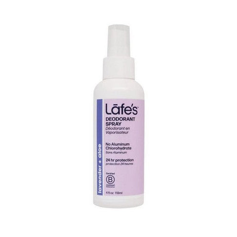Lafes Natural Body Care, Deodorant Spray Soothe Lavender And Aloe, 4 oz Lafes Natural Body Care