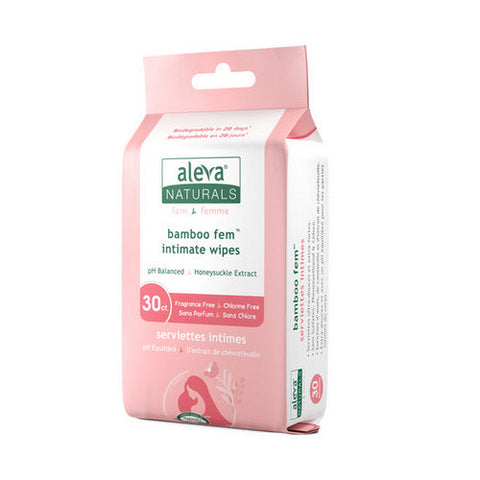 Aleva Naturals, Maternal Care Bamboo Fem Wipes, 30 Ct Aleva Naturals