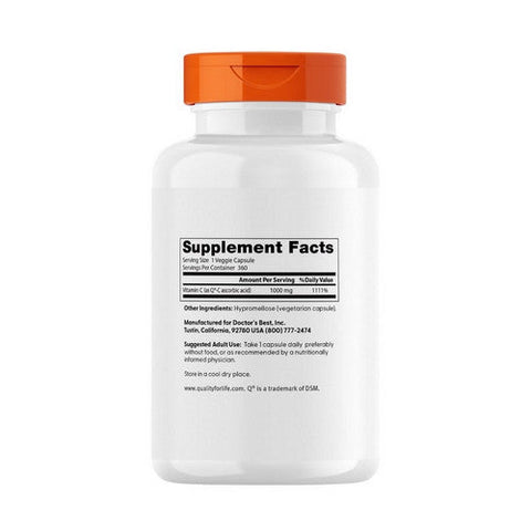 Doctors Best, Vitamin C With Q-C, 1000 Mg, 360 Veggie Caps Doctors Best