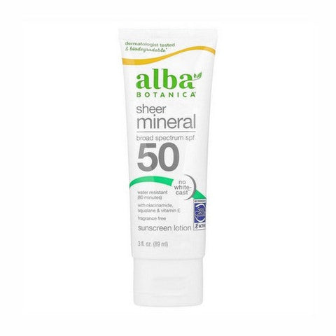Alba Botanica, Sport Mineral Sunscreen SPF 45, 3 Oz Alba Botanica