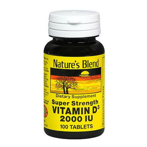 Nature's Blend, Super Strength Vitamin D3, 2000 IU, 100 Tablets Nature's Blend