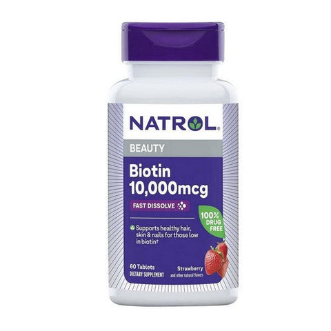 Natrol, Fast Dissolve Biotin, 10000 Mcg, 60 Tabs Natrol