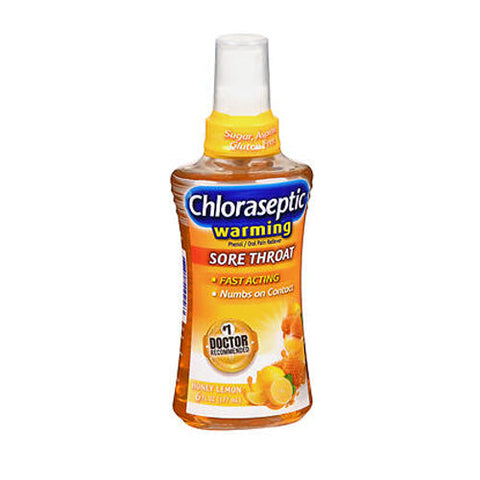 Chloraseptic, Phenol Oral Pain Reliever Sore Throat Spray Honey Lemon, 6 Oz Chloraseptic