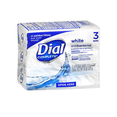 Dial, Antibacterial Deodorant Soap White, 3 X 4 Oz bars Dial
