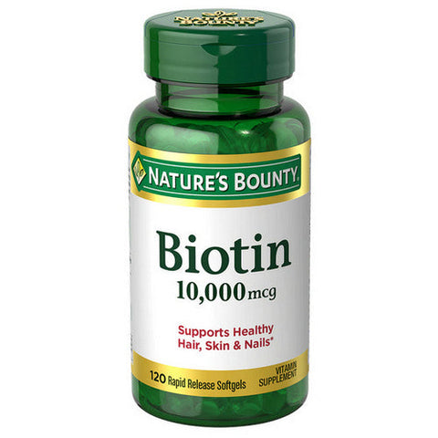 Nature's Bounty, Biotin, 10000 mcg, 120 Softgels Nature's Bounty