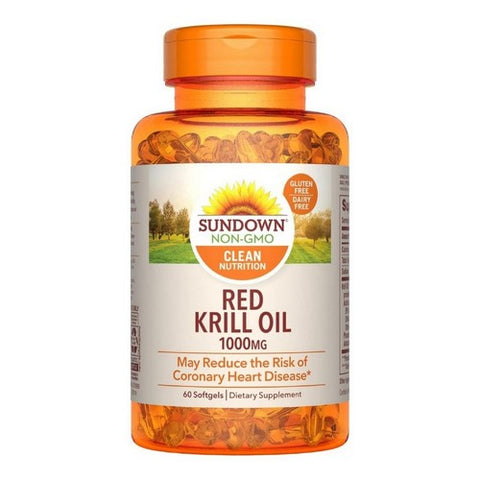 Sundown Naturals, Sundown Naturals Triple Strength Red Krill Oil, 1000 mg, 60 Softgels Sundown Naturals