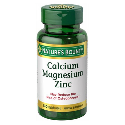 Nature's Bounty, Calcium Magnesium Zinc Caplets, 100 Caplets Nature's Bounty