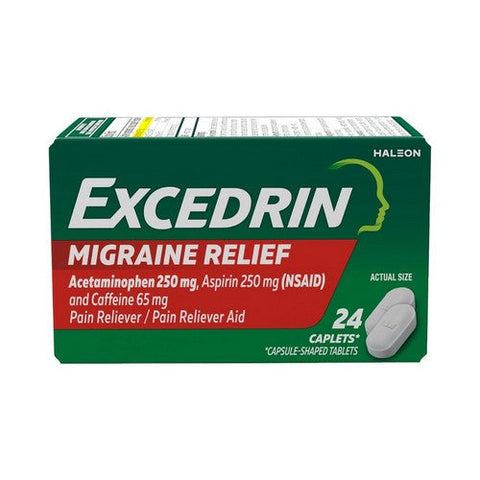 Excedrin, Migraine Pain Reliever, 24 Caps Excedrin