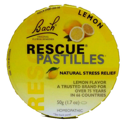 Bach, Rescue Pastilles Tin, Lemon 1.7 Oz Bach