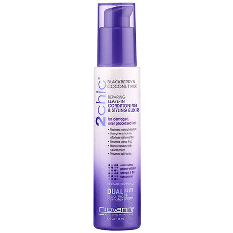 Giovanni Cosmetics, 2Chic Blackberry & Coconut Milk Leave-In Conditioning & Styling Elixir, 4 Oz Giovanni Cosmetics