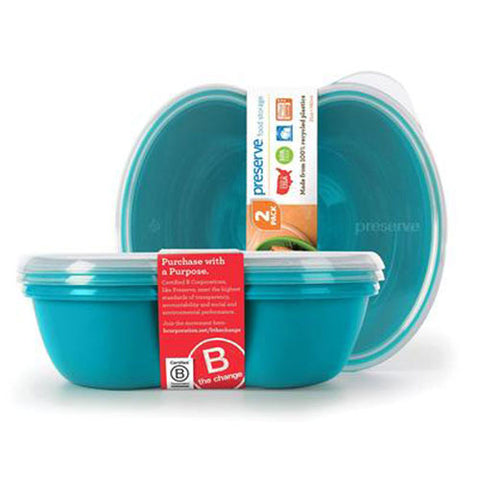 Preserve, Aquamarine Food Storage Container, 2 Count Preserve