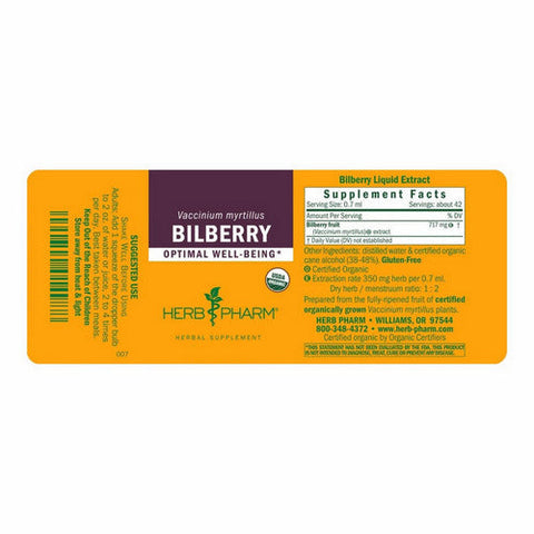 Herb Pharm, Bilberry, 4 Oz