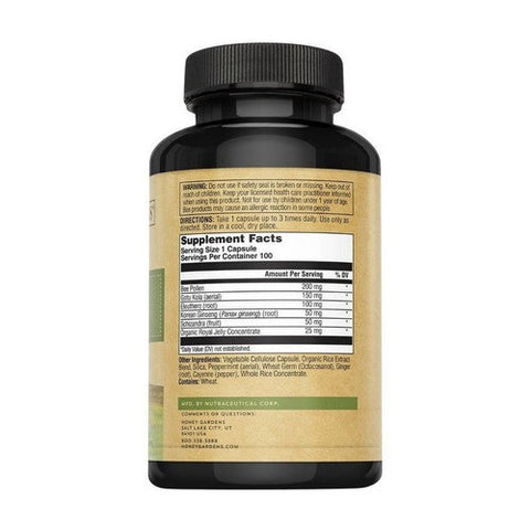 Honey Gardens, Raw Energy Extreme, 100 Caps Premier One