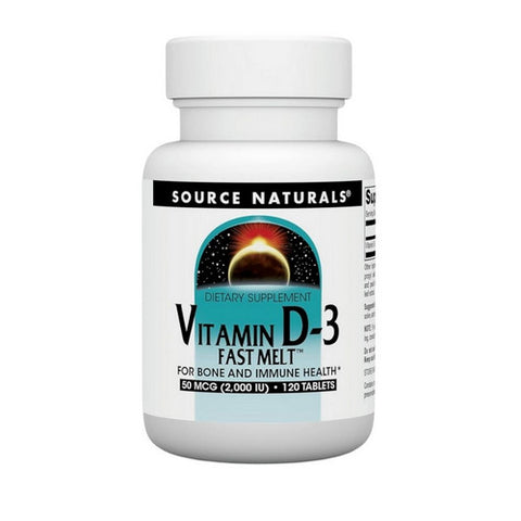 Source Naturals, Vitamin D-3, 2000 IU, Black Cherry-Peach 120 Tabs Source Naturals