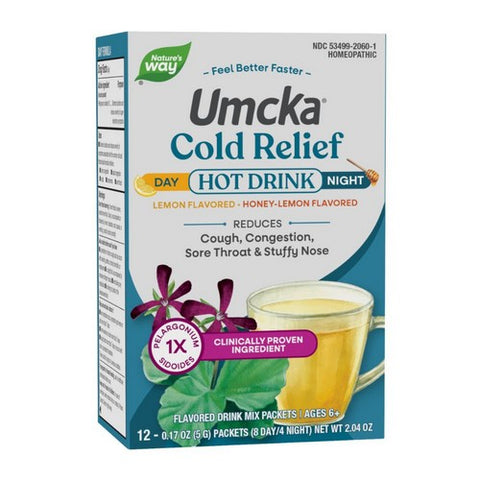 Umcka Cold Relief Hot Drink Lemon Citrus And Honey Lemon 12 Packets by Nature's Way