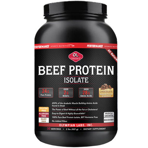 Olympian Labs, Beef Protein Isolate, Chocolate 2 lbs Olympian Labs