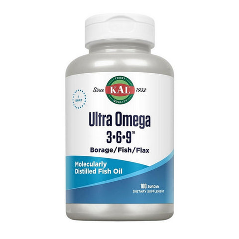 Kal, Ultra Omega 3-6-9, 100 Softgels Kal