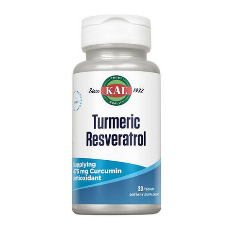 Kal, Turmeric Resveratrol, 30 Tabs Kal