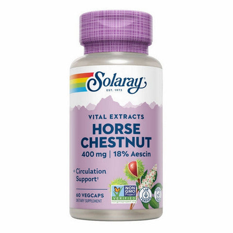 Solaray, Vital Extracts Horse Chestnut, 400 Mg, 60 Veg Caps Solaray